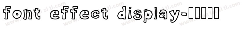 font effect display字体转换